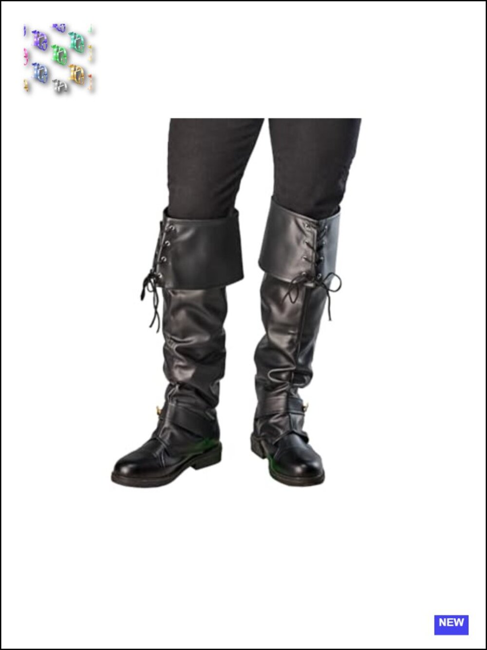 Adult Pirate Boot Covers Costume Accessory Elastic Strap